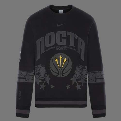 NIKE NOCTA CHAMPIONS LEAGUE SYSMAU CREWNECK TOP (BLACK)