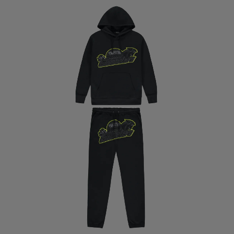 Trapstar Shooters Hoodie Tracksuit Black Monochrome Edition Men's - FW22 -  US