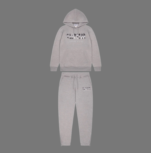 TRAPSTAR CHENILLE DECODED MILITARY CAMO TRACKSUIT (GREY)