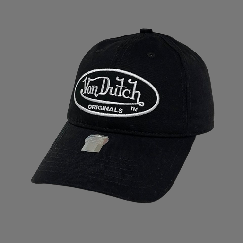 VON DUTCH (TM) VISTA BASEBALL CAP (BLACK/WHITE)