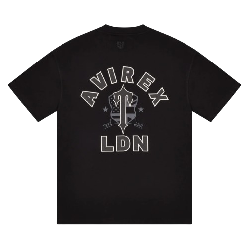 TRAPSTAR X AVIREX LDN COLLAB GRAPHIC TEE (ENZYME BLACK)