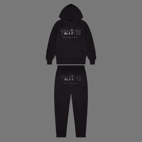 TRAPSTAR IRONGATE DECODED GEL TRACKSUIT (TRIPLE BLACK)