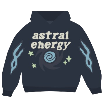 BROKEN PLANET MARKET 'ASTRAL ENERGY' HOODIE (OUTER SPACE BLUE)