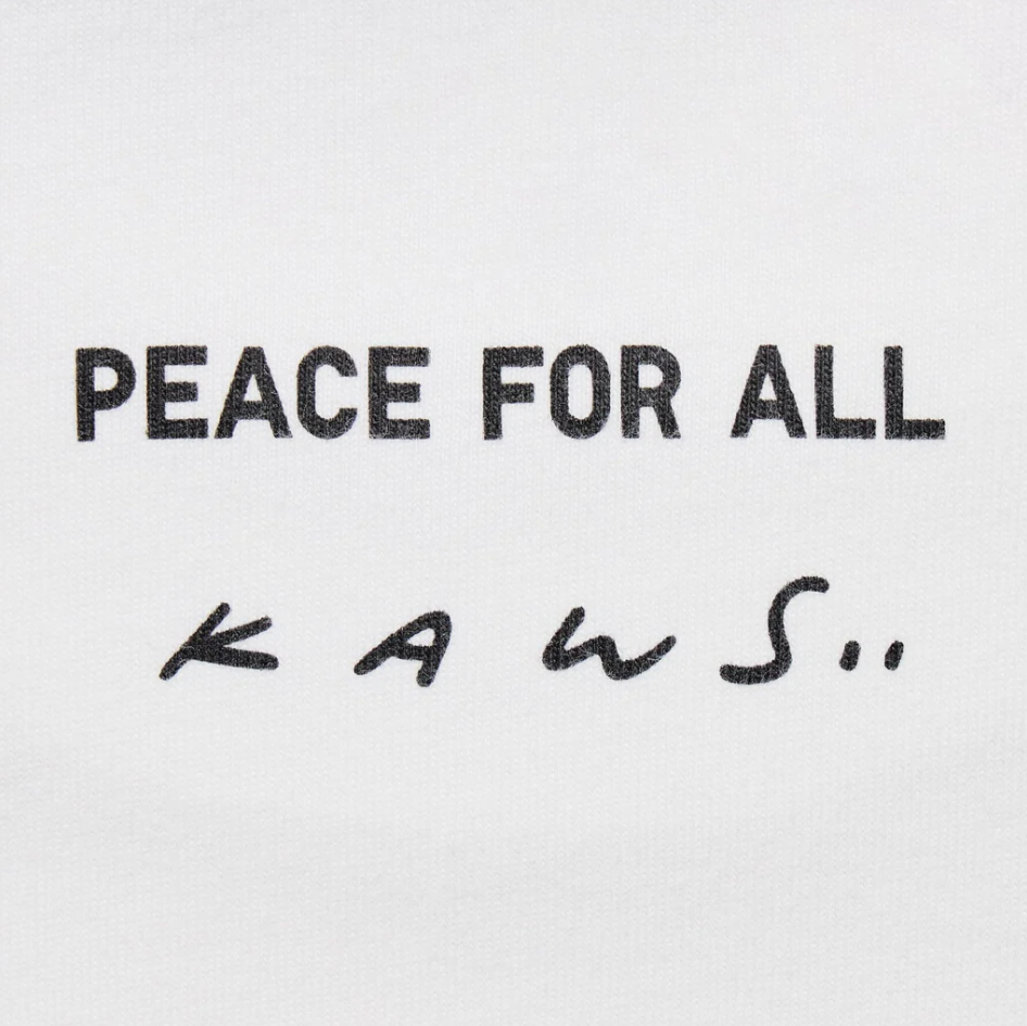 UNIQLO X KAWS 'PEACE FOR ALL' COLLAB GRAPHIC TEE (WHITE)