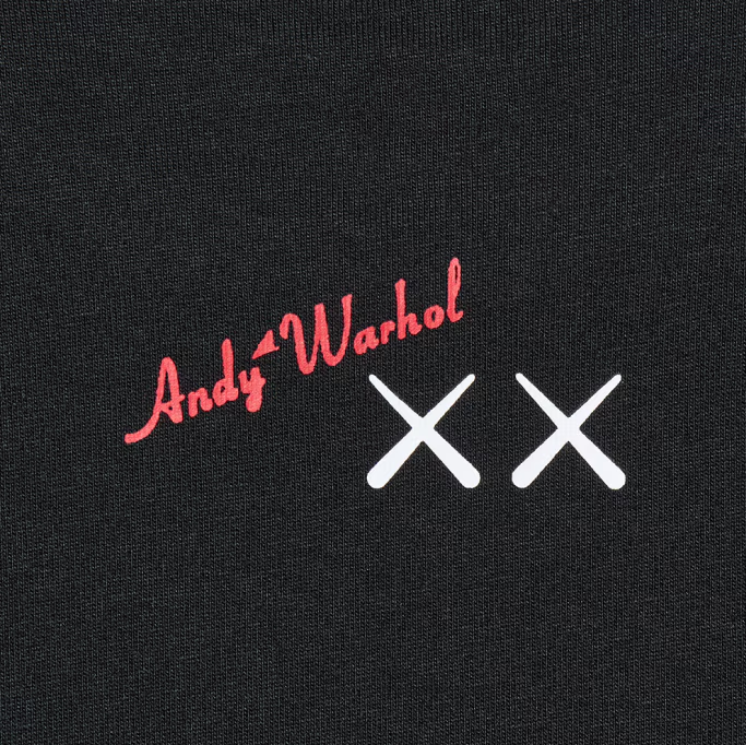 UNIQLO KAWS X WARHOL 2024 COLLAB PHONE GRAPHIC CREWNECK (BLACK)