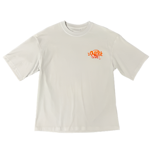 SYNAWORLD SYNA REPENT GRAPHIC TEE (WHITE/GRADIENT ORANGE)