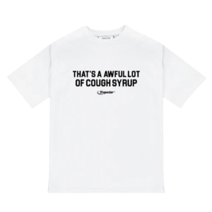 TRAPSTAR X AWFUL LOT OF COUGH SYRUP PRINT COLLAB TEE (WHITE)