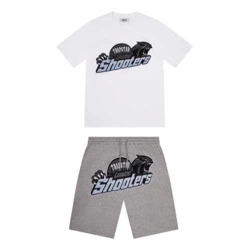 TRAPSTAR LONDON SHOOTERS 2.0 SHORTS SET (WHITE/GREY ICE)