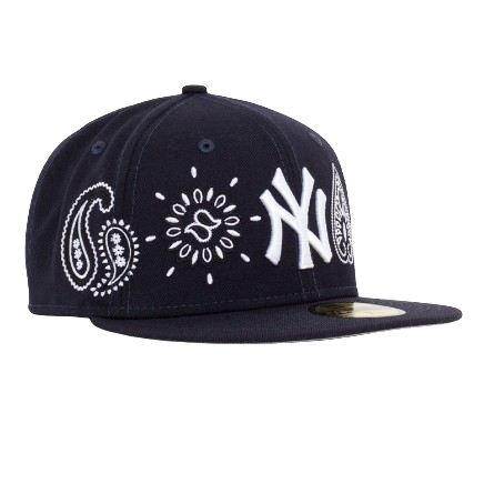 NEW ERA MLB NY BANDANA FITTED CAP (NAVY)