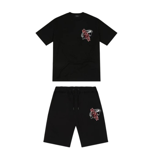 TRAPSTAR LONDON SHOOTERS TSL TIGER SHORTS SET (BLACK INFRARED)