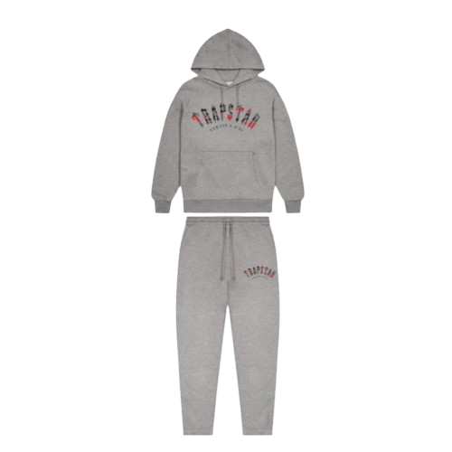 TRAPSTAR CHENILLE DECODED CAMO TRACKSUIT (GREY INFRARED CAMO)