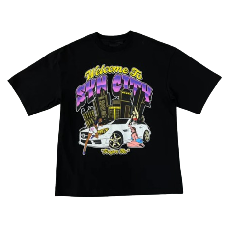 SYNAWORLD SYNA SYN CITY GRAPHIC TEE (BLACK)