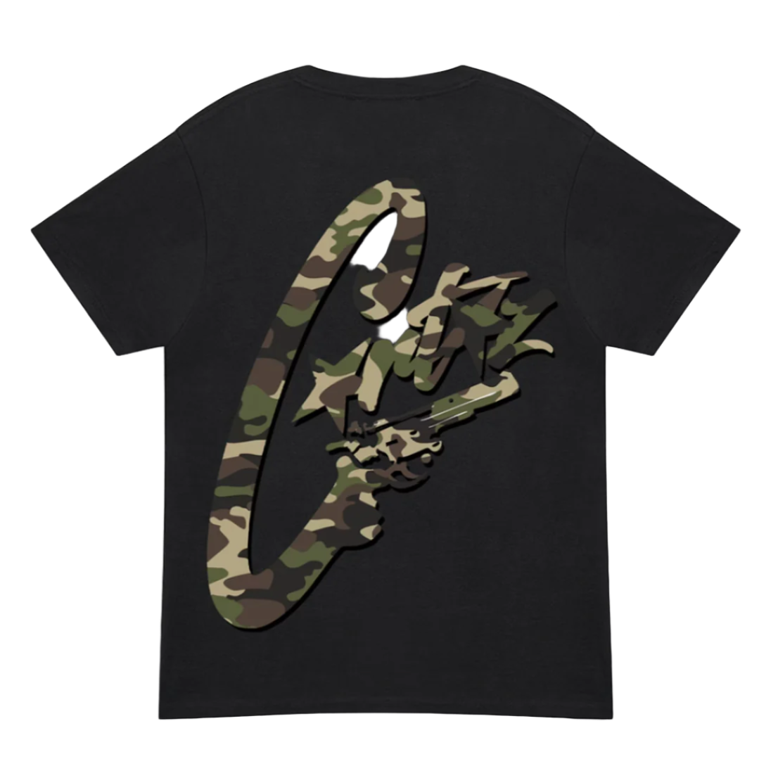 CRTZ RTW GUNSLINGER LOGO TEE (BLACK/CAMO)