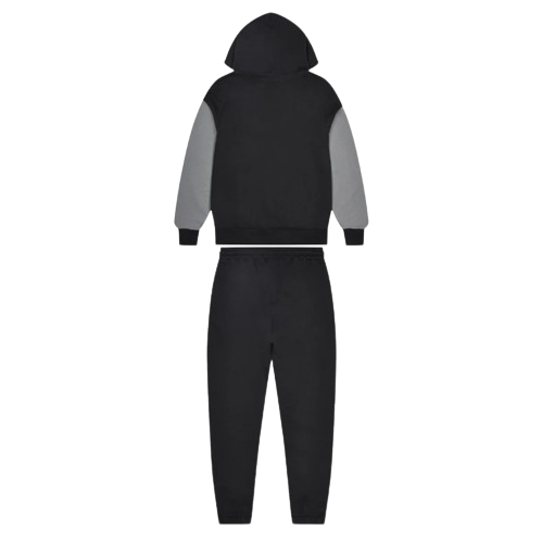 TRAPSTAR HYPERDRIVE CHENILLE PANEL TRACKSUIT (BLACK/GREY)