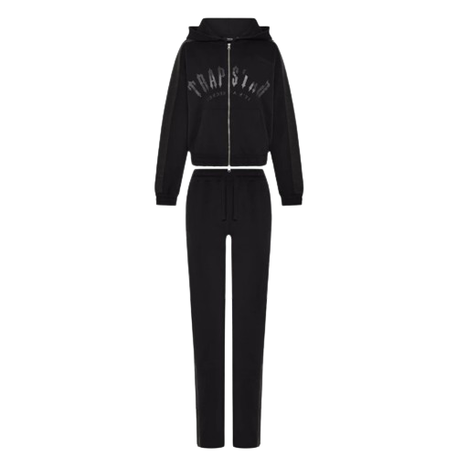 TRAPSTAR IRONGATE WOMEN'S ARCH DENIM DECONSTRUCT TRACKSUIT (BLACK)