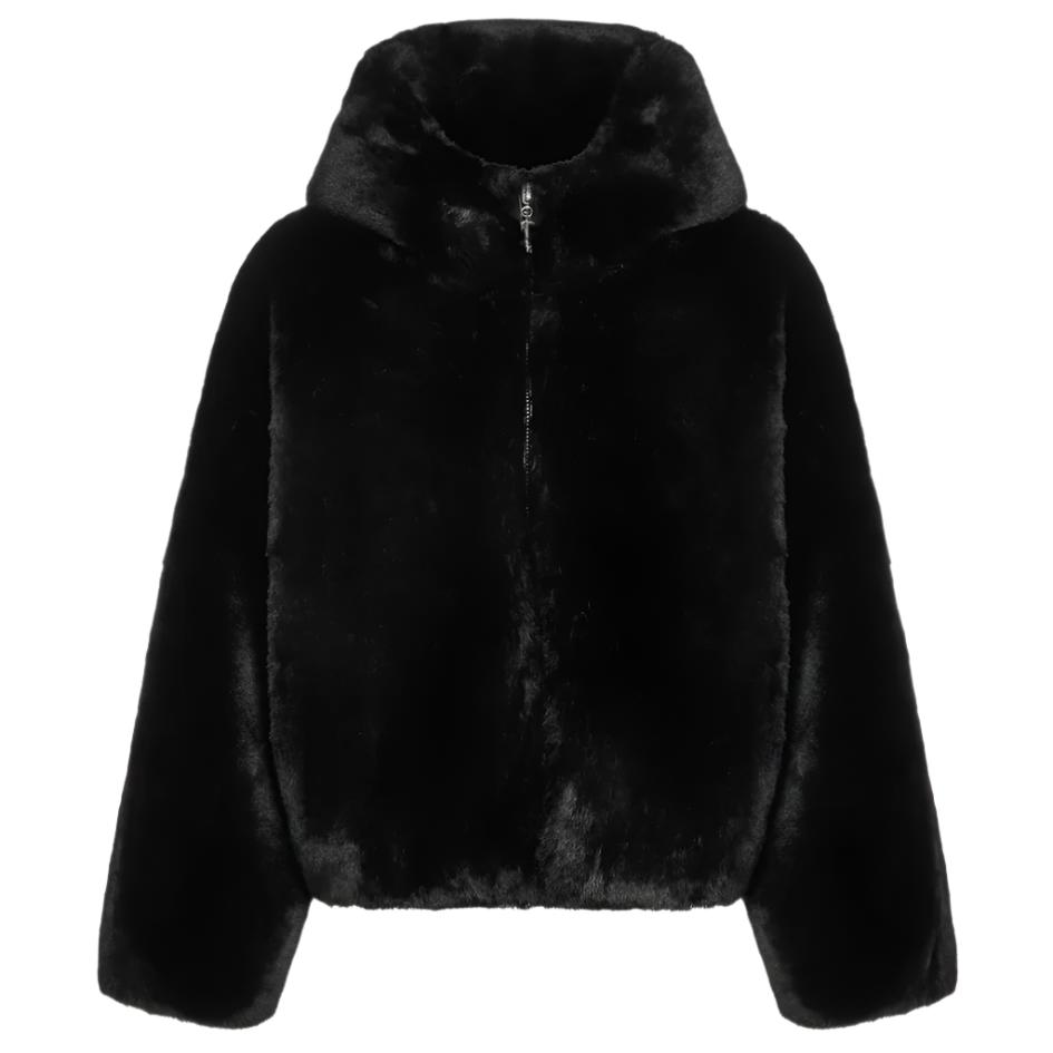 TRAPSTAR IRONGATE SE T FAUX FUR WOMEN'S PUFFER (MATTE BLACK)