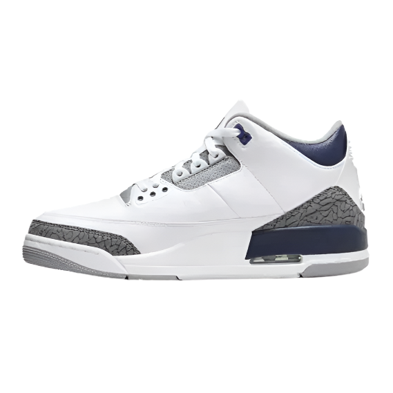 NIKE AIR JORDAN 3 III 'MIDNIGHT NAVY' TRAINERS (WHITE/NAVY)