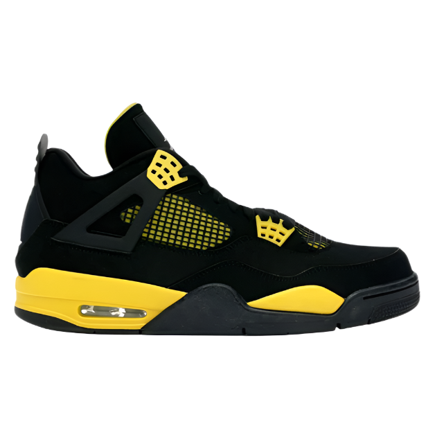 NIKE AIR JORDAN 4 IV 'YELLOW THUNDER' TRAINERS (BLACK/YELLOW)