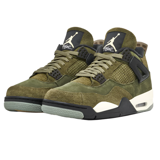 NIKE AIR JORDAN 4 IV SE 'OLIVE CRAFT GREEN' TRAINERS (DARK GREEN/WHITE)