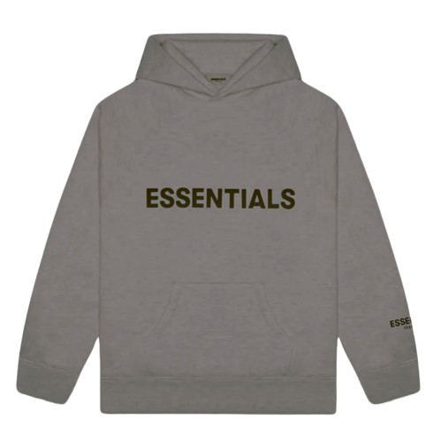 ESSENTIALS FEAR OF GOD FW21 APPLIQUE TRACK HOODIE (DARK OATMEAL)