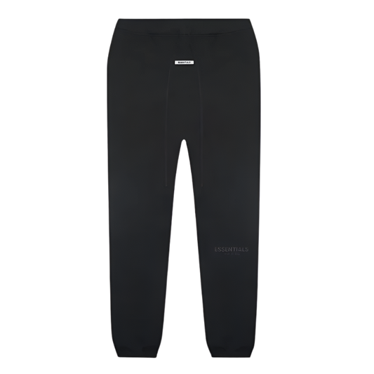 ESSENTIALS FEAR OF GOD FW21 APPLIQUE TRACK JOGGERS (BLACK LIMO)