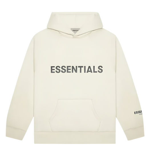 ESSENTIALS FEAR OF GOD FW21 APPLIQUE TRACK HOODIE (BUTTERCREAM)