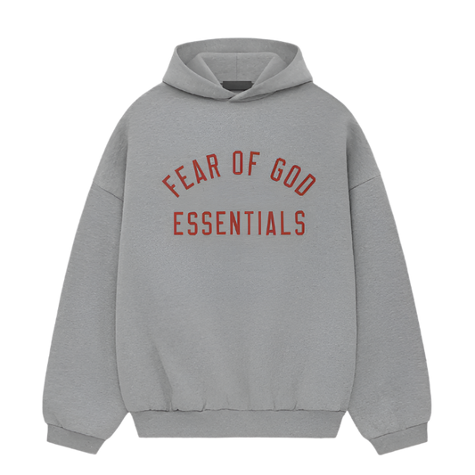 ESSENTIALS FEAR OF GOD FW24 TRACK FLEECE HOODIE (GREY)