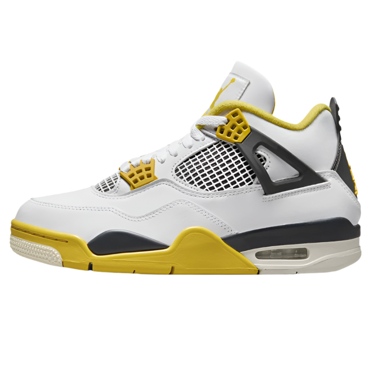 NIKE AIR JORDAN 4 IV 'VIVID SULFUR' TRAINERS (WHITE/YELLOW)