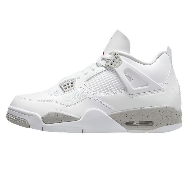 NIKE AIR JORDAN 4 IV 'WHITE OREO' TRAINERS (WHITE/GREY)