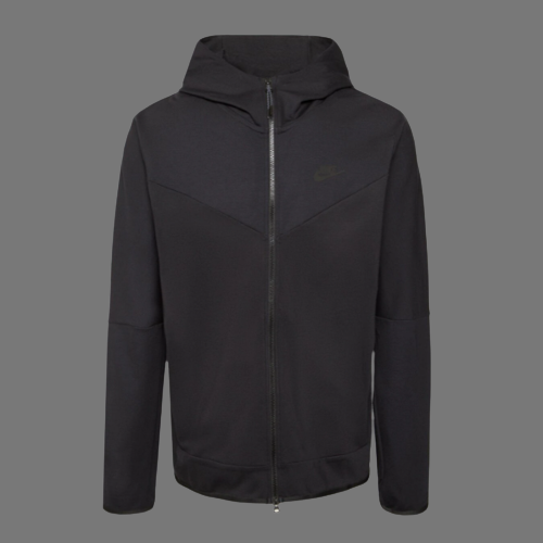 NIKE TECH FLEECE LIGHTWEIGHT HOODED TOP (BLACK)