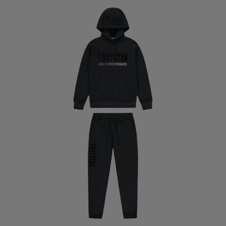 TRAPSTAR CHENILLE DECODED 2.0 TRACKSUIT (TRIPLE BLACK)