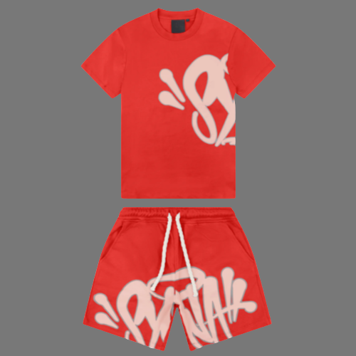 SYNAWORLD SYNA SHORTS & TEE TWINSET (FIRE RED)