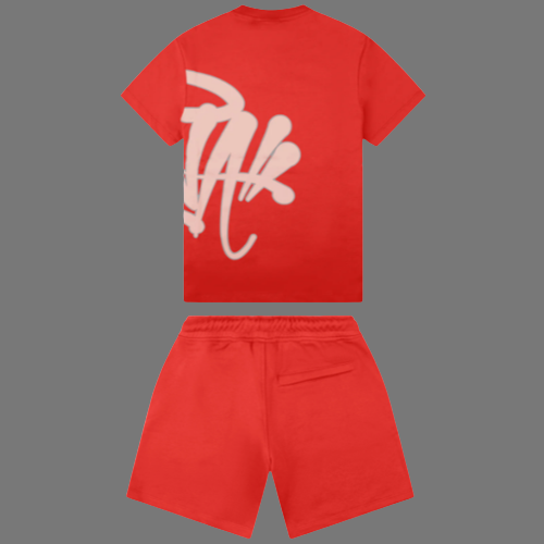 SYNAWORLD SYNA SHORTS & TEE TWINSET (FIRE RED)