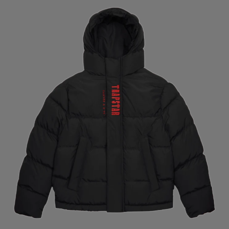 TRAPSTAR AW22/23 DECODED 2.0 HOODED PUFFER (BLACK INFRARED)