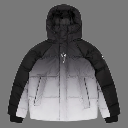 TRAPSTAR AW23 IRONGATE ARCH HOODED PUFFER (BLACK GRADIENT)