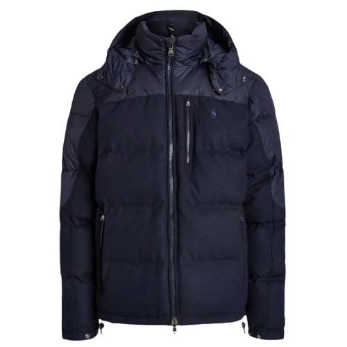 POLO RALPH LAUREN HYBRID INSULATED CORDUROY PUFFER JACKET (AVIATOR NAVY)