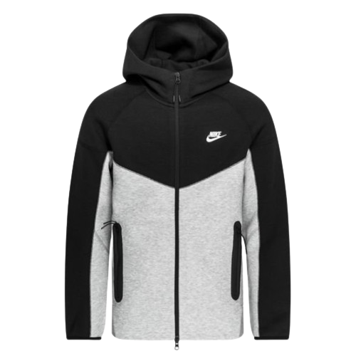 NIKE TECH FLEECE COLOURBLOCK HOODED TOP NEW GEN 2023 (BLACK/GREY)