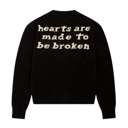 BROKEN PLANET MARKET 'HEARTS ARE MADE TO BE BROKEN' SWEATER (SOOT BLACK)