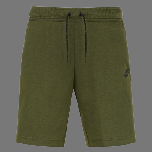 NIKE TECH FLEECE SHORTS (OLIVE GREEN)