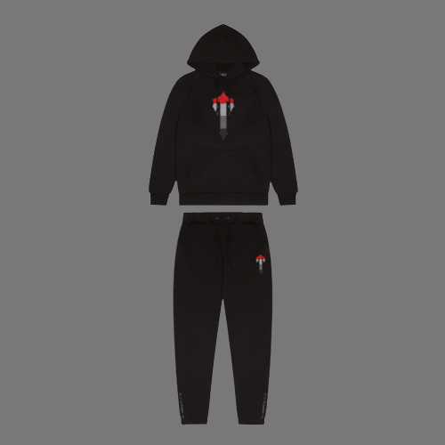 TRAPSTAR IRONGATE CHENILLE T TRACKSUIT (BLACK INFRARED)