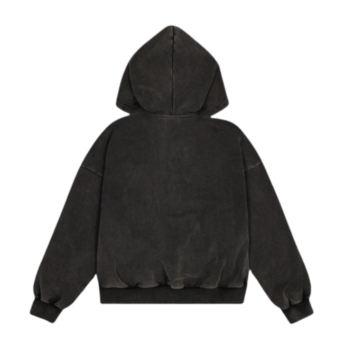 CARSICKO 'DONT TOUCH' ZIP UP HOODIE (WASHED GREY)