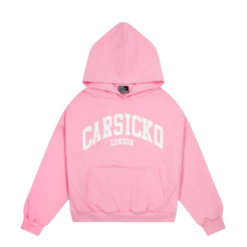 CARSICKO LONDON CLASSIC HOODIE (PINK)