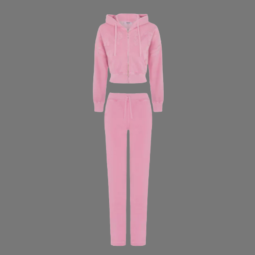 TRAPSTAR IRONGATE BATWING WOMEN'S CROPPED TRACKSUIT (PINK)