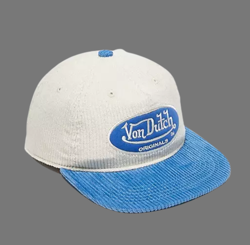VON DUTCH (TM) UTICA UNSTRUCTURED BASEBALL CAP (WHITE/BLUE)