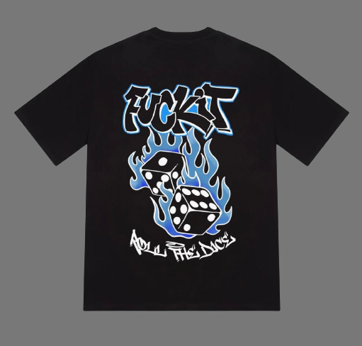 TRAPSTAR F*CK IT ROLL THE DICE GRAPHIC TEE (BLACK)