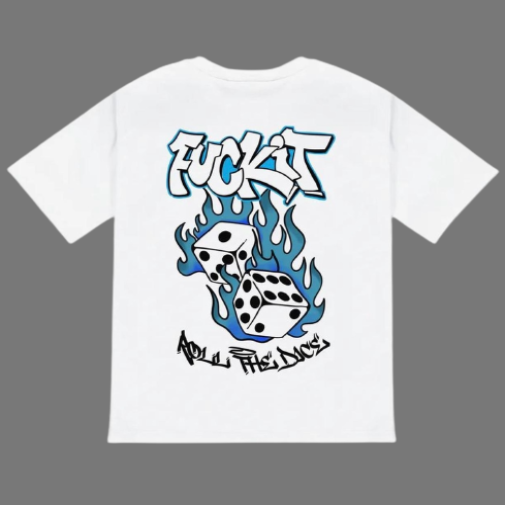 TRAPSTAR F*CK IT ROLL THE DICE GRAPHIC TEE (WHITE)