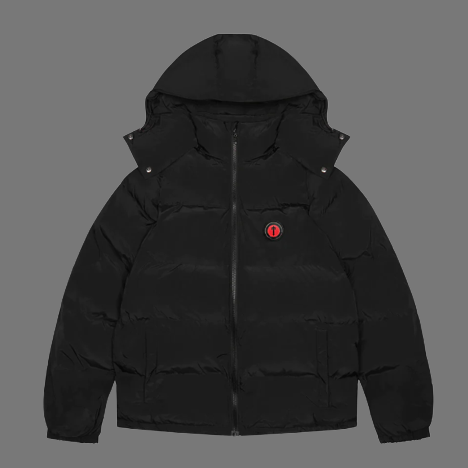 TRAPSTAR IRONGATE DETACHABLE HOODED PUFFER (BLACK INFRARED)